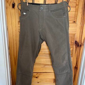 KUHL Radikl Men's Pants, 34x34, green/tan
